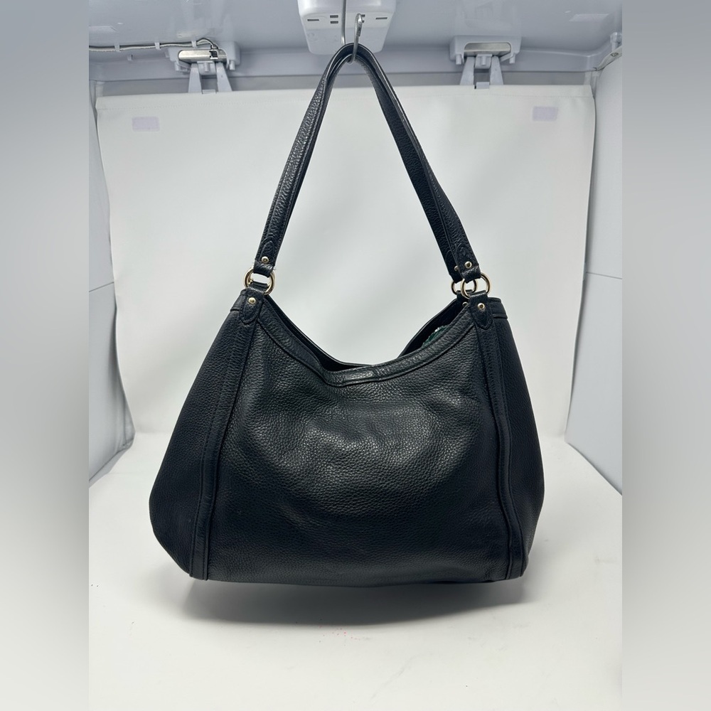 Coach New York Black Leather Purse Shoulder Bag EUC​​ - Picture 2 of 11